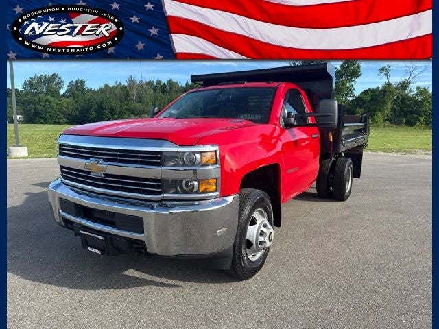 2016 Chevrolet Silverado 3500HD Chassis WT in Red Hot — front three-quarter view