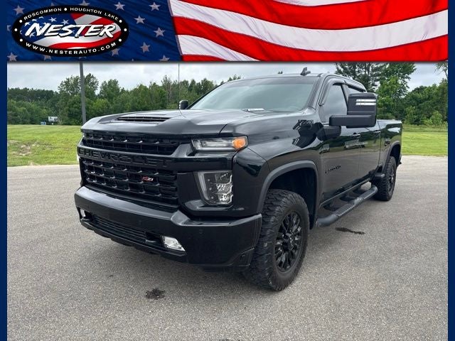 2021 Chevrolet Silverado 2500HD LTZ in Black — front three-quarter view