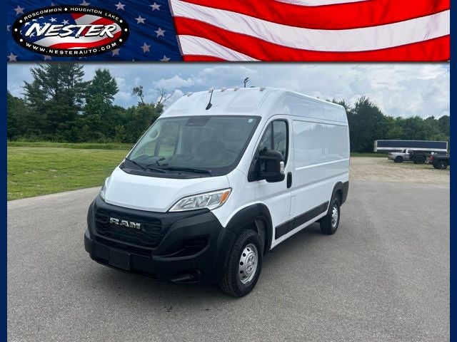 2023 RAM ProMaster 1500 Cargo Van High Roof 136' WB in Bright White Clearcoat — front three-quarter view